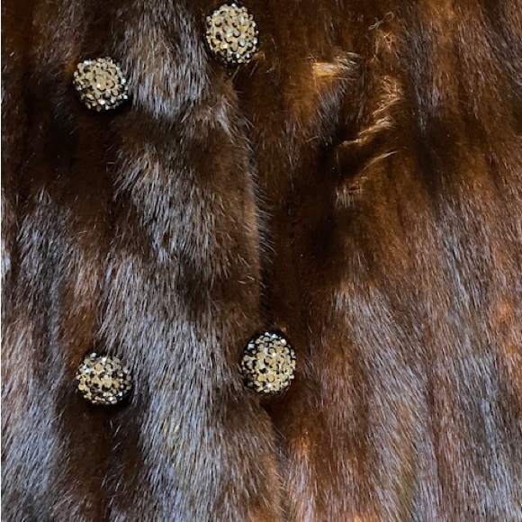 Vintage Fur (real) Dark Brown Long Coat - Picture 3 of 10